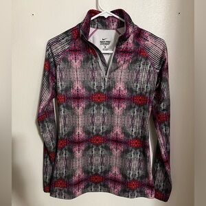 NIKE Pro Combat Dri Fit 1/4 Zip Fitted Long Sleeve Women's Size M